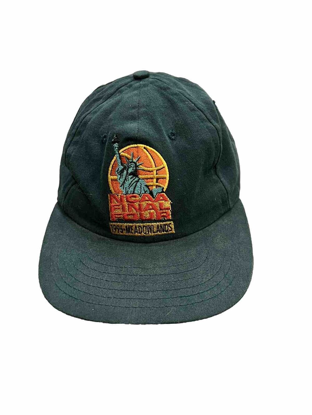 Vintage 90s GNA NCAA Final Four 1996 Meadowlands CBS Sports Leather Strap Hat